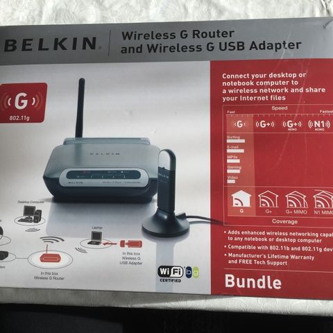 Wireless G Router and Wireless G USB Adaptee