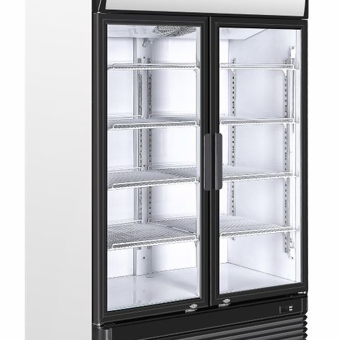 Kjøleskap med 2 glassdører. 750 liter - Til butikk, storkiosk etc.