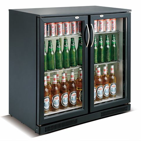 Bar kjøleskap 2 dører med glass. 198 liter.