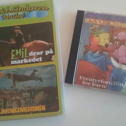 Emil på DVD og eventyr på Cd.