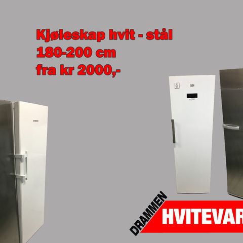 BRUKT; Kjøleskap 85-200 cm - med garanti