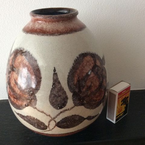 Stor krakelert Vase