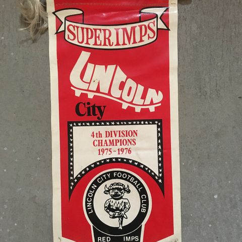 Lincoln City vintage vimpel pluss fotballkort