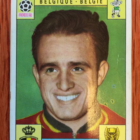 Panini VM 1970 orginalt fotballkort Heylens Belgia selges! Svært sjeldent!