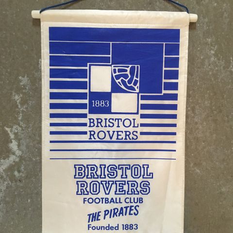 Bristol Rovers stor vintage vimpel