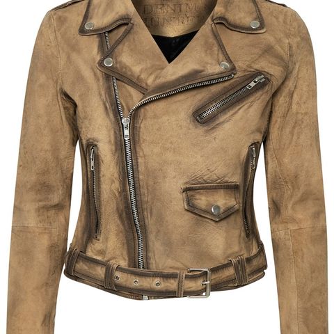 Ny skinnjakke. Very cool leather jacket in an amazing light cognac colour. KUPP!