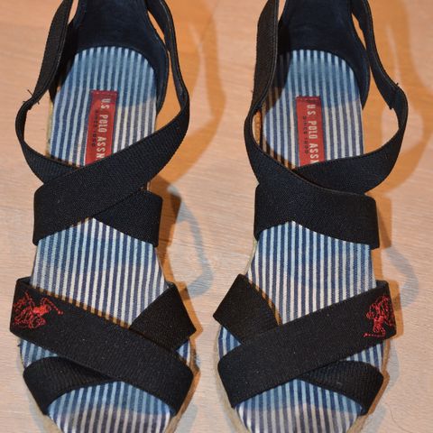 Polo sandaler med kilehæl