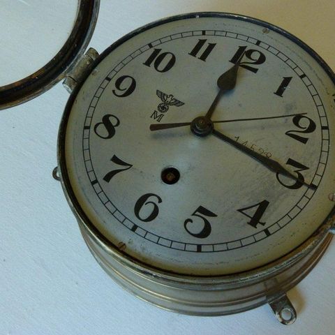 Gammel maritim klokke barometer antikk skipsur skipsklokke
