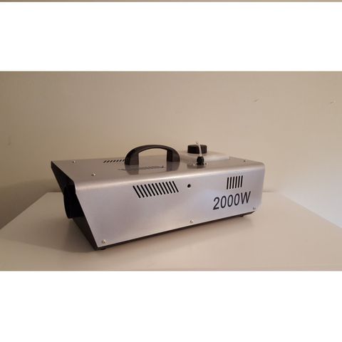 Røykmaskin 2000 W med trådløs fjernkontroll og med ledning