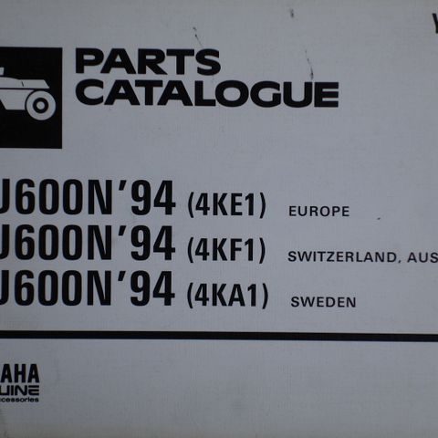 Yamaha XJ600N Original Parts Catalog 1994