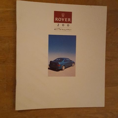 Brosjyre Rover 200 Coupe 1993