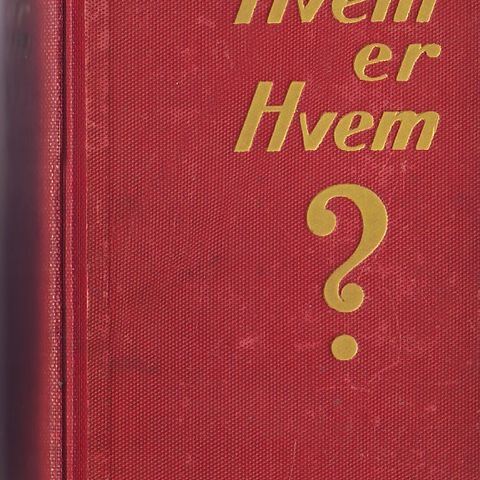 Boka HVEM ER HVEM 1948 av Gram og Steenstrup