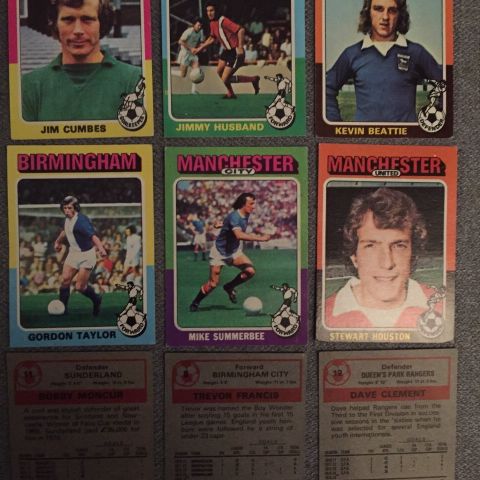 Topps 1975 Engelske fotballkort - Kjøp de du mangler! - Stort utvalg!
