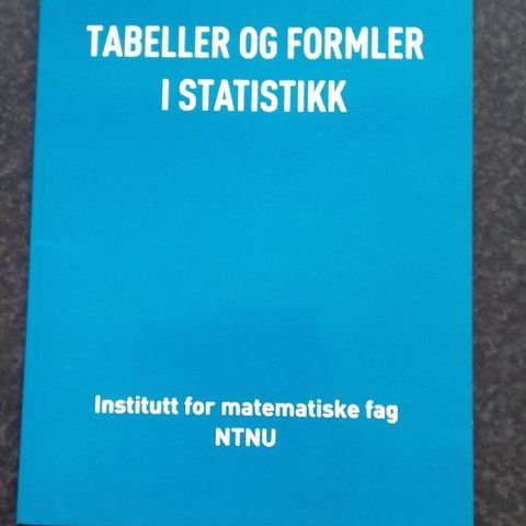 Tabeller og formler i statistikk