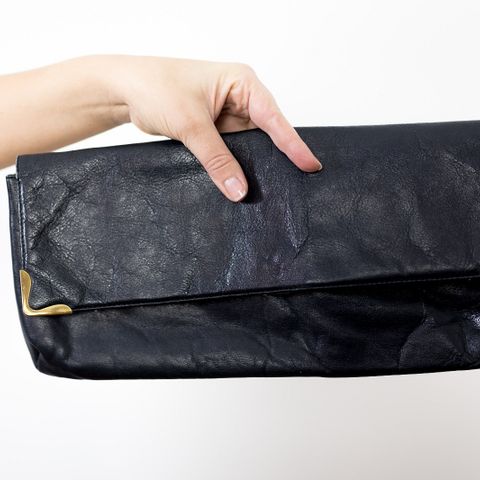 veske clutch svart \ ekte skinn merk FP design