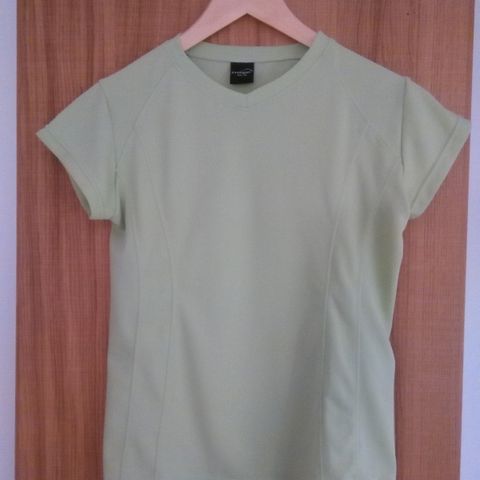 T-shirt genser str. S/M sort grønn lime