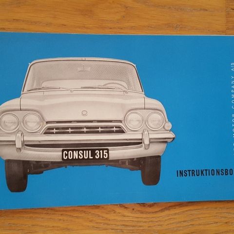 Instruksjonsbok Ford Concul 315 1963