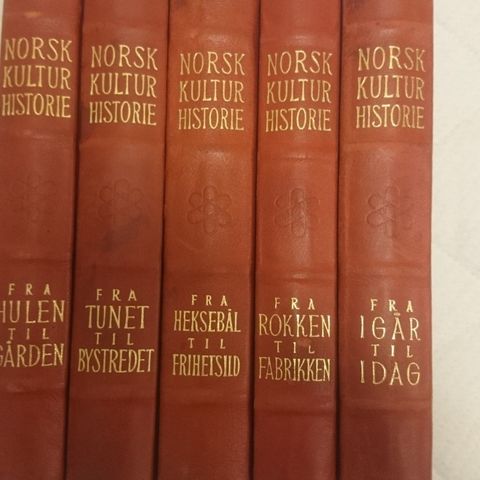 BokFrank: Norsk kulturhistorie 1938-42 (5 bind)