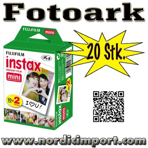 Fujifilm Instax Mini Fotoark Dobbelpakke - 20 Stk.