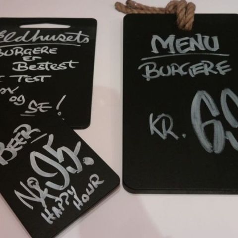 Blackboards( kritt tavler) til skriftly menu info.