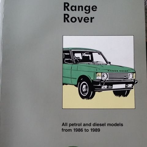 Range Rover 1986-1989 Workshop Manual