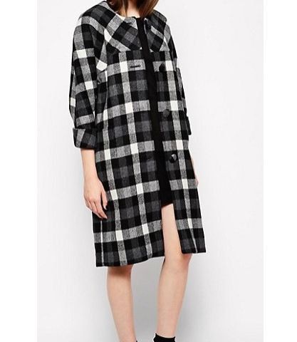 80% rabatt (Ny pris> 5000 kr)! Ubrukt YMC Collarless Checked Coat , ull jakker.