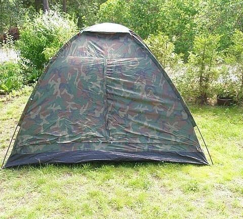 4pers camo telt, enkelt rimelig og bra