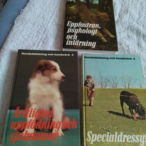 Hundutbildning och Hundvård.  3 bøker.