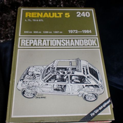 Fin og hel rep bok til renault 5 1972 -84