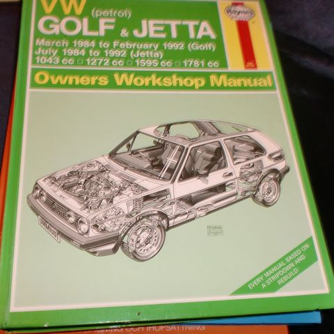 Rep bok golf og jetta