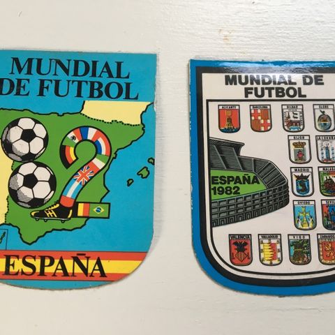 Fotball VM 1982 - to stive klistremerker
