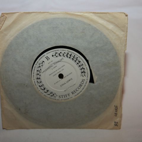 Laughing Tonight 7" single. Jona Lewie