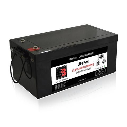 LITHIUM BATTERI 12V300AH150A - Bilbatteri - Fritidsbatteri - Båtbatteri