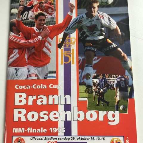 Fotballprogram: SK Brann mot Rosenborg (RBK) Cupfinalen 1995