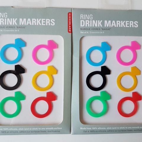 12 NYE Silikon "DRINK MARKERS"