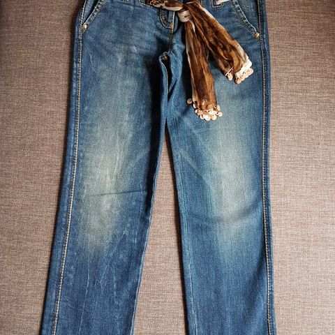 Jeans med belte ROBERTO CAVALLI, str 38 Limited Edition