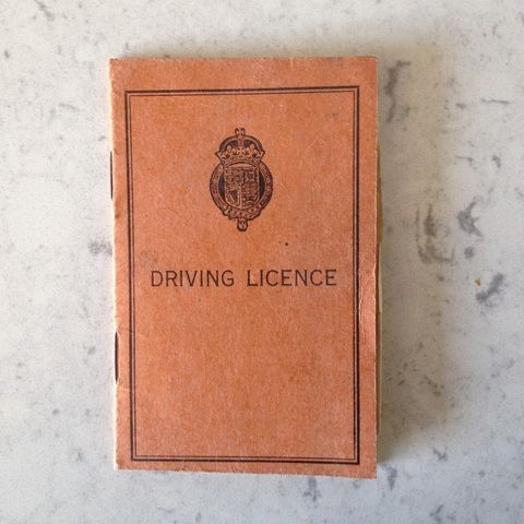 1950s UK Driving Licence