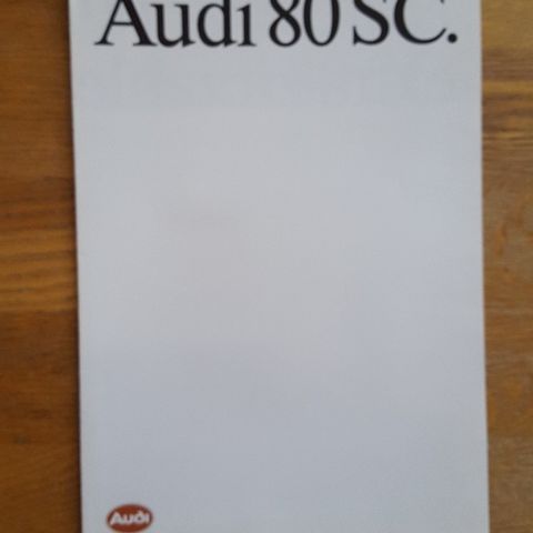 Brosjyre Audi 80 SC 1986