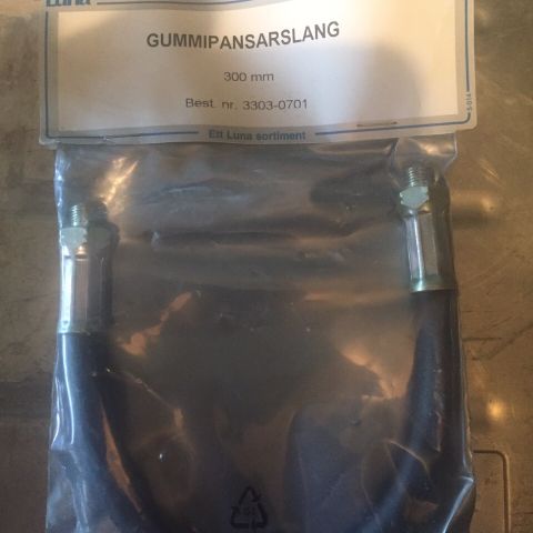  2 stk Gummipansarslange 300mm