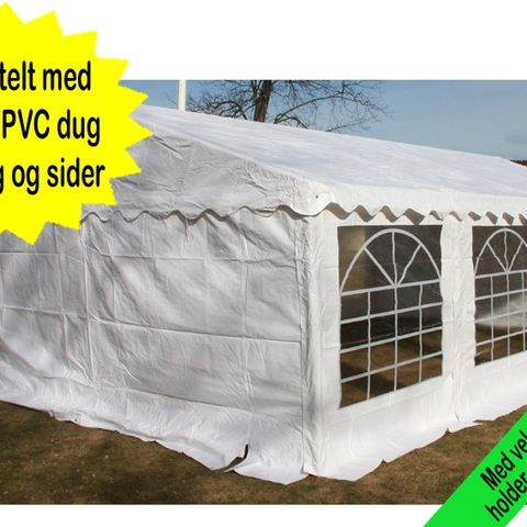 Partytelt 5×10m PVC 550g/m²(nytt 2024), Rammetelt.-NY PRIS 15.000kr