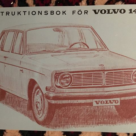 NOS Instruksjonsbok Volvo 140-serien for 1969 modell - 142 / 144 / 145