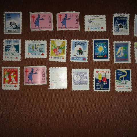 Brukte og ubrukte frimerker fra 60/70 og 80 tallet selges samlet.