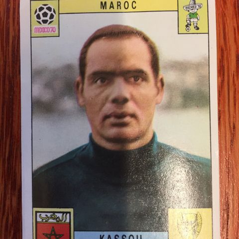 Panini VM 1970 orginalt fotballkort Allal Marokko selges! Svært sjeldent!