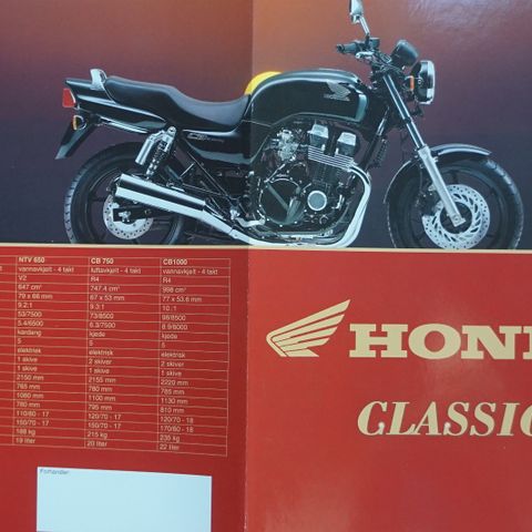 1996 Honda Classic brosjyre