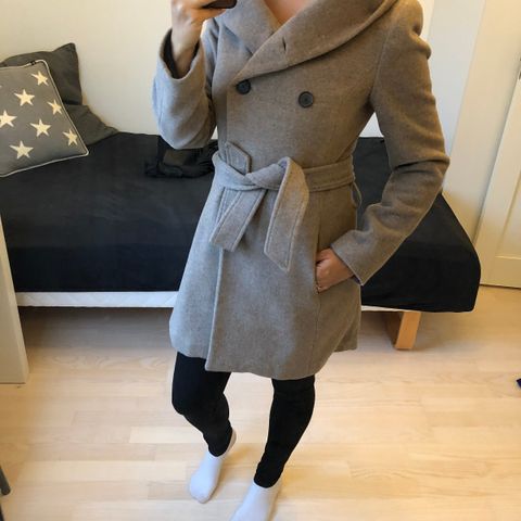Vinterkåpe fra Zara farge: brun  / beige / kamel