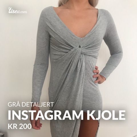 Grå Instagram kjole