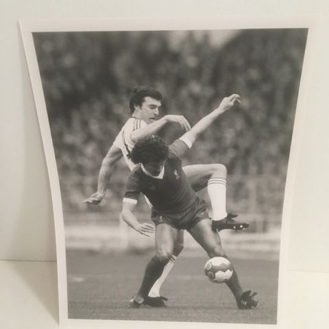 Liverpool / West Ham United pressefotografi fra 1981 - 16 x 21,5 cm stort