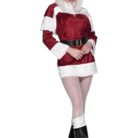 Kostymer. Miss Santa Claus. Julekjole. Julenissen. Voksen. Christmas Dress