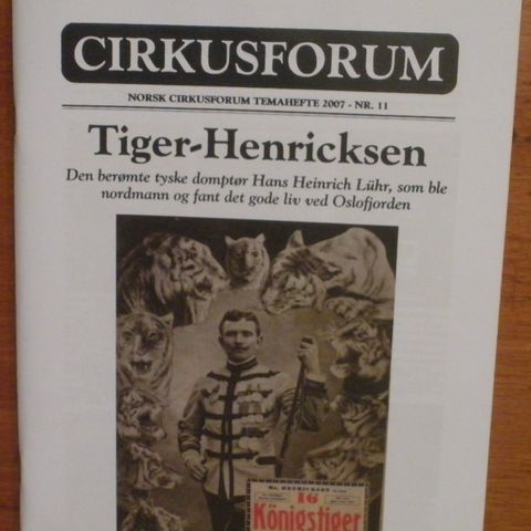 CIRKUSFORUM. Norsk Cirkus-Forum, Temahefte. + Tidsskriftet MAGIKEREN, 12 hefter.