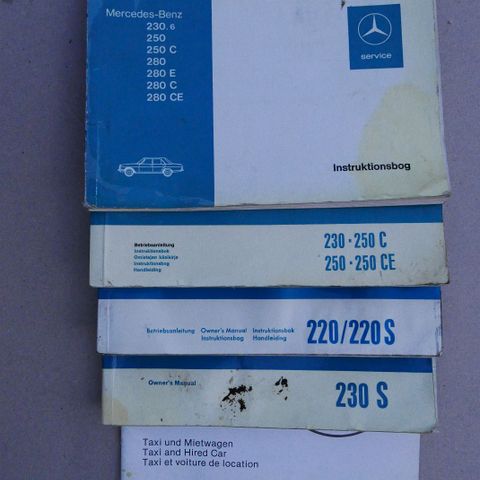 Mercedes Benz manualer fra 60-tallet